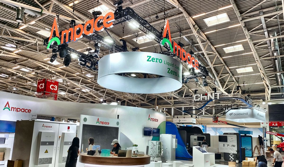 Ampace stand — Intersolar Europe, Munich