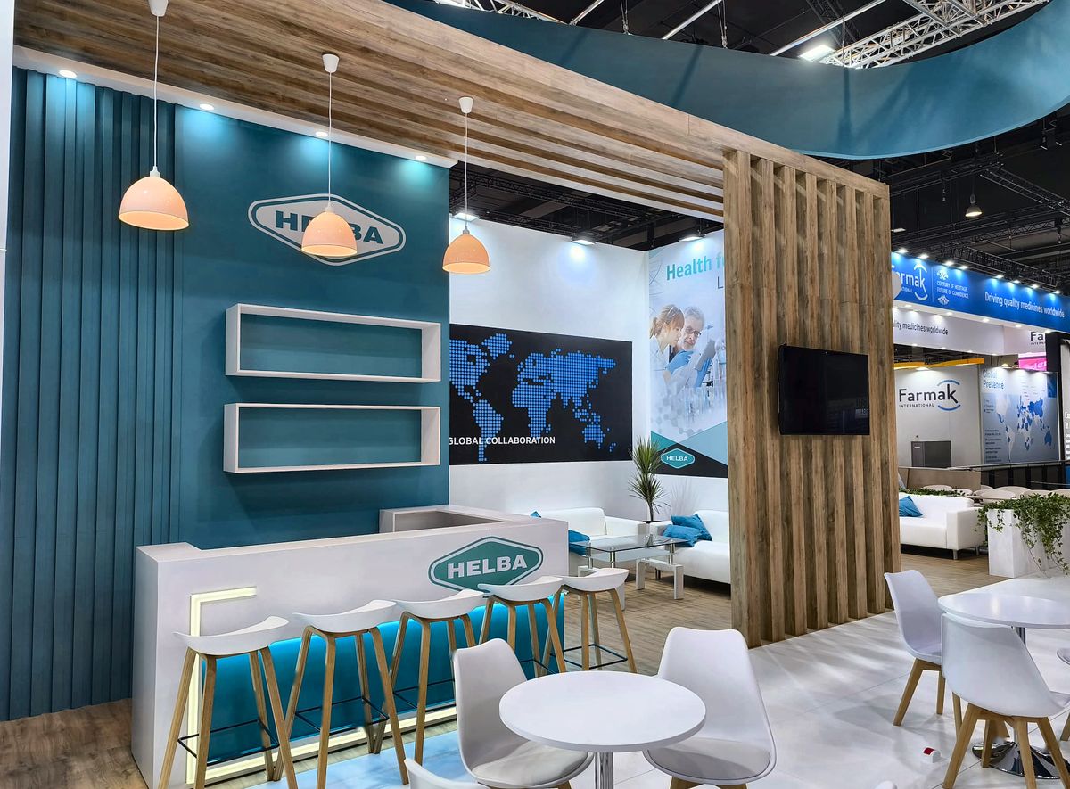 Meeting area on the Helba stand — CPHI Worldwide