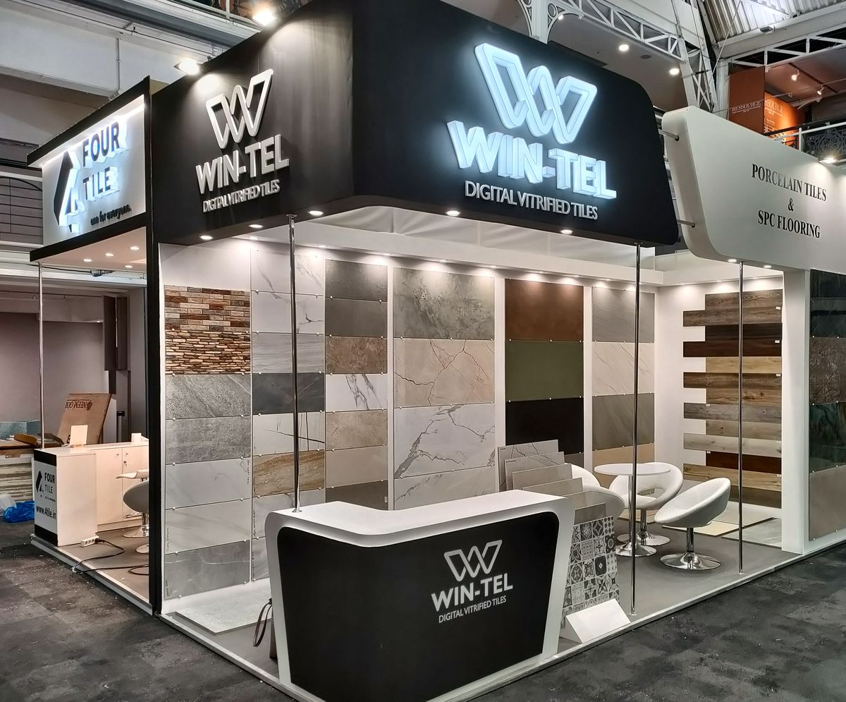 Win-Tel stand — The Tile Show, London